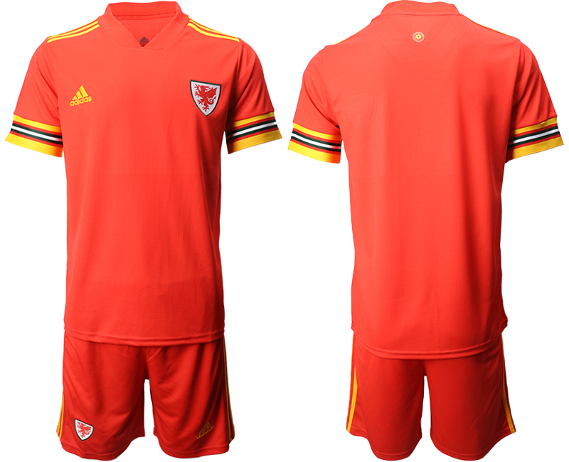 Men 2021 European Cup Welsh home red Soccer Jersey->customized soccer jersey->Custom Jersey